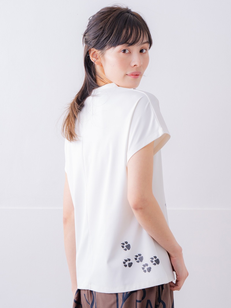 キャットテクスチャ Ｔシャツ ホワイト 1534-1619