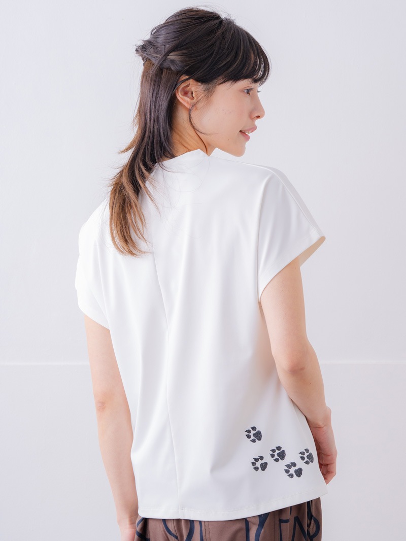 キャットテクスチャ Ｔシャツ ホワイト 1534-1619