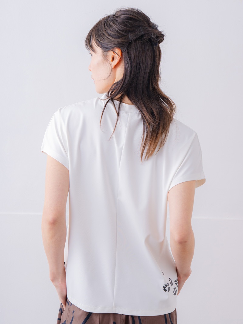 キャットテクスチャ Ｔシャツ ホワイト 1534-1619