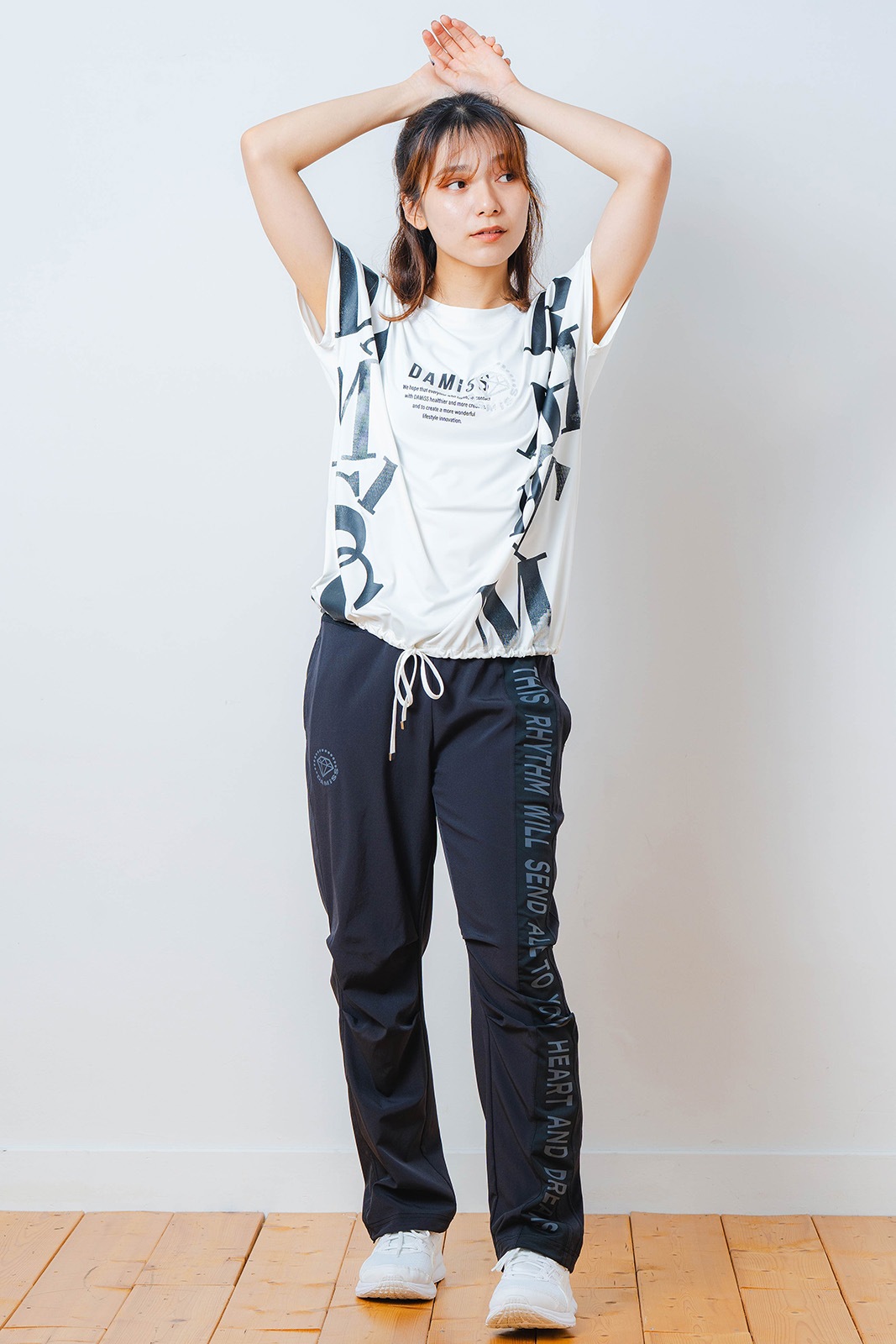 グラデーションテキスト Tシャツ ホワイト 1534-1449