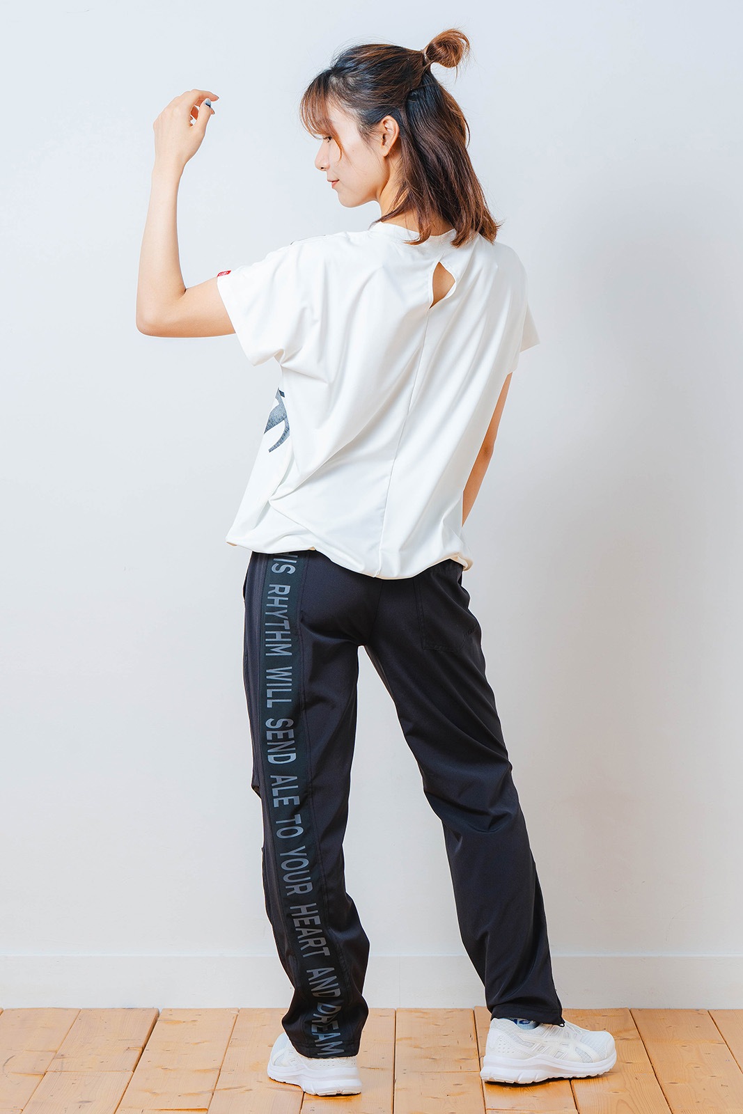 グラデーションテキスト Tシャツ ホワイト 1534-1449