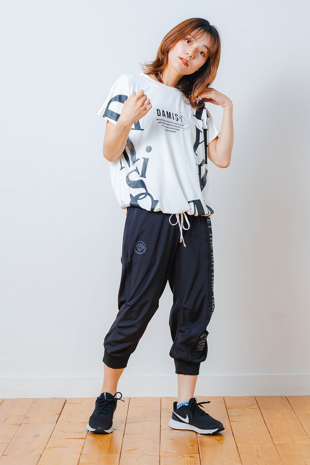 グラデーションテキスト Tシャツ ホワイト 1534-1449