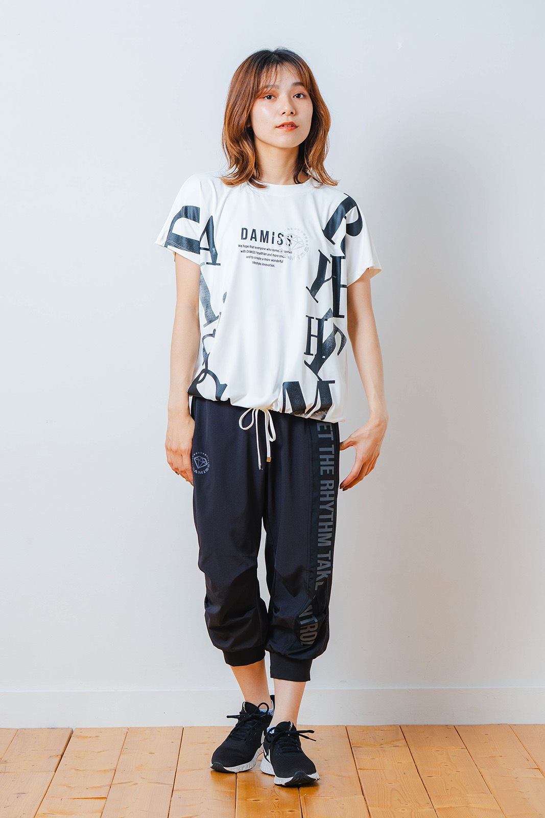 グラデーションテキスト Tシャツ ホワイト 1534-1449