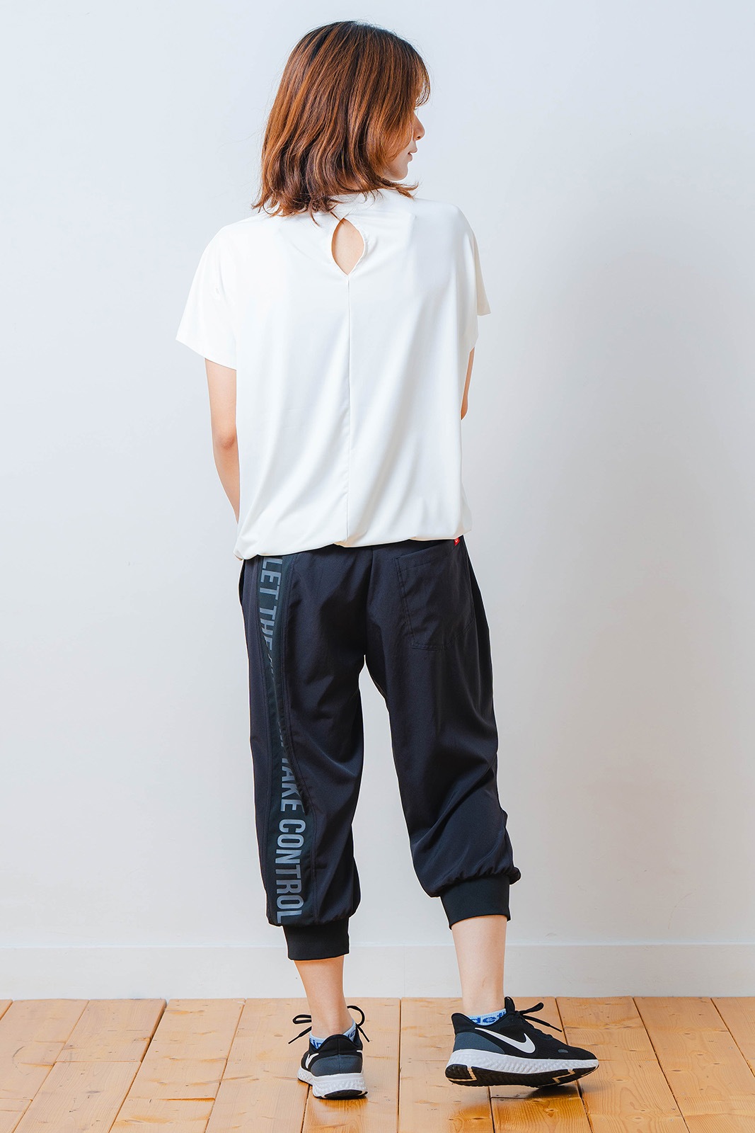 グラデーションテキスト Tシャツ ホワイト 1534-1449