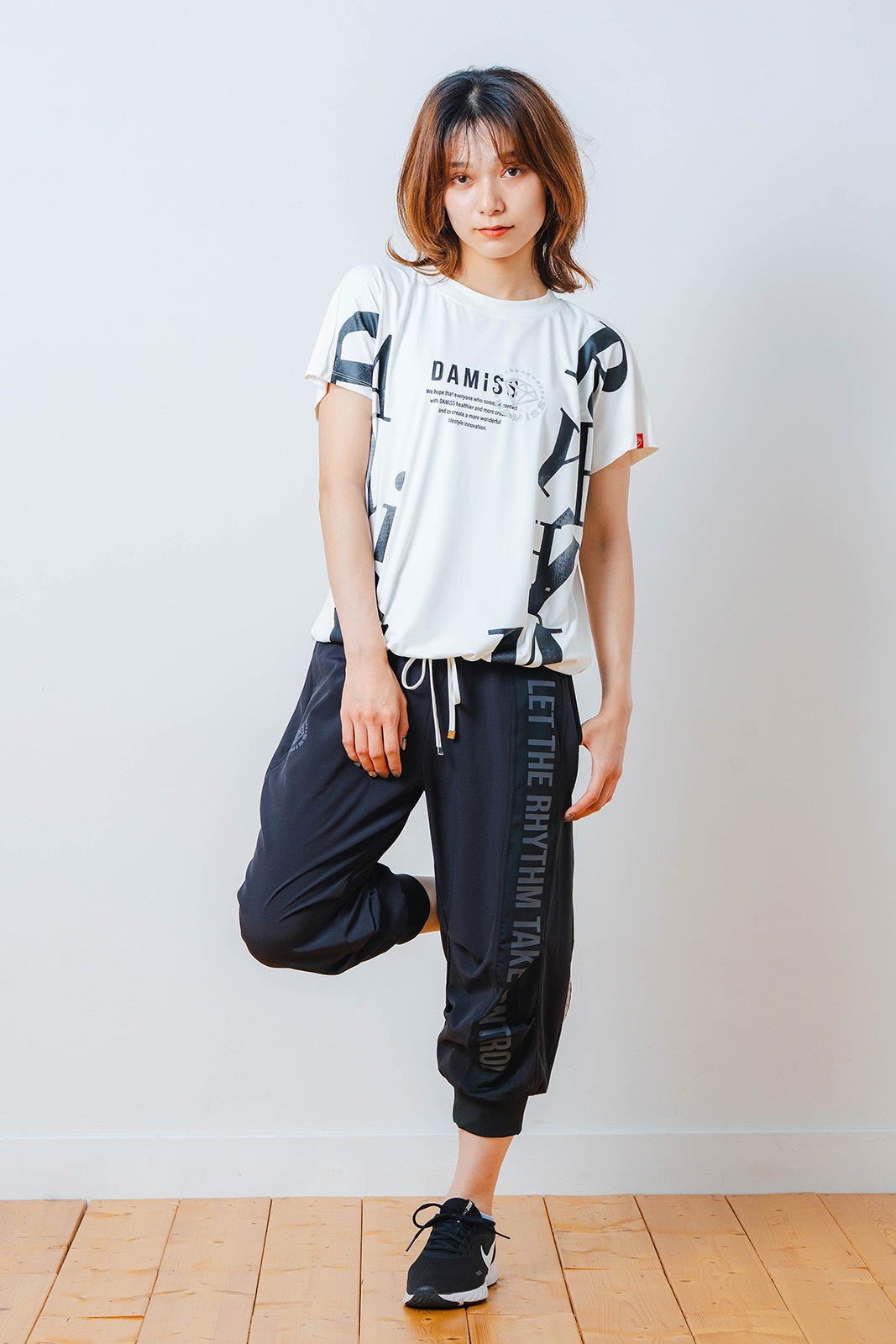 グラデーションテキスト Tシャツ ホワイト 1534-1449