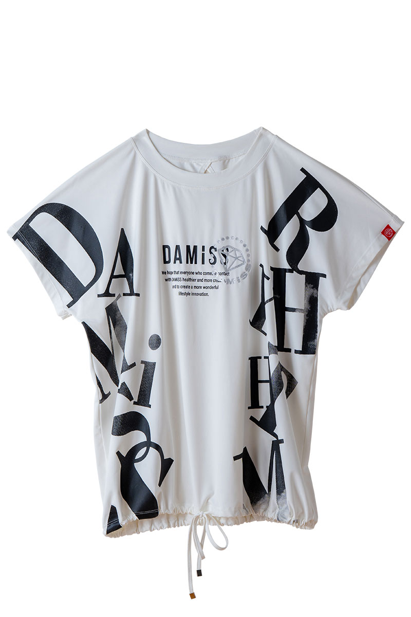 グラデーションテキスト Tシャツ ホワイト 1534-1449