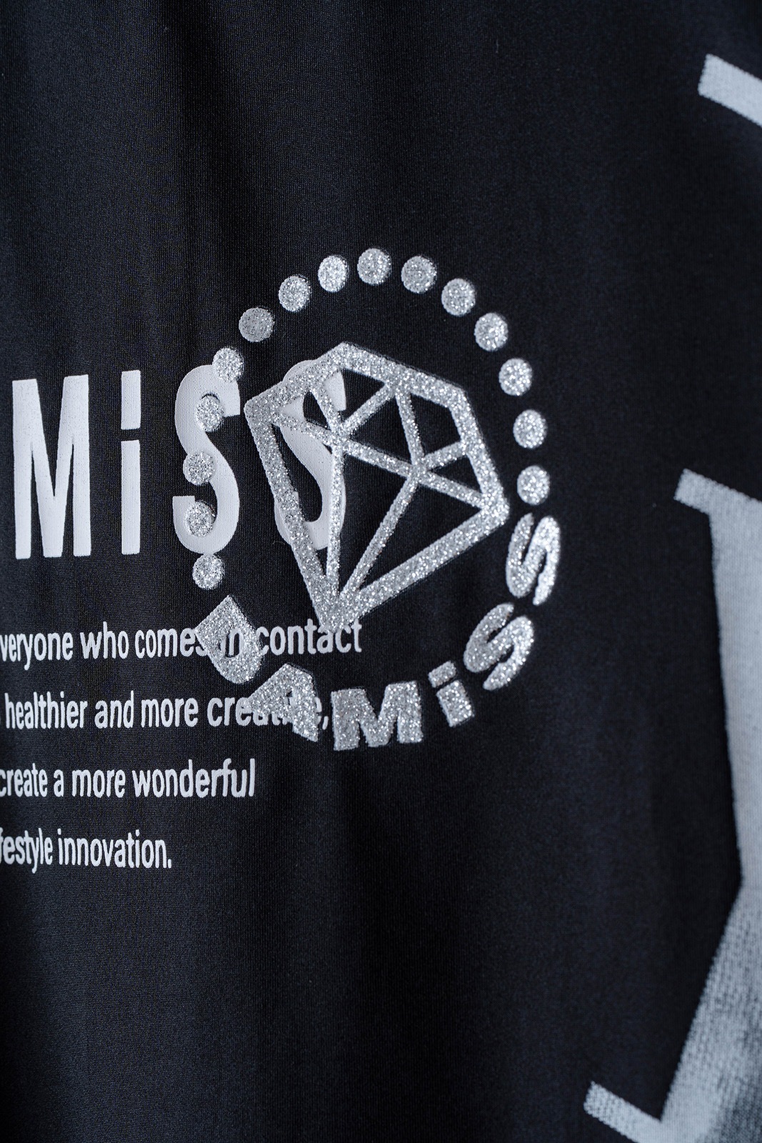 グラデーションテキスト Tシャツ ホワイト 1534-1449