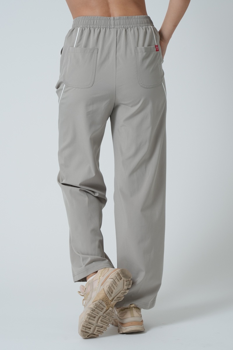 パイピングロングパンツ　ベージュ　1432-1417