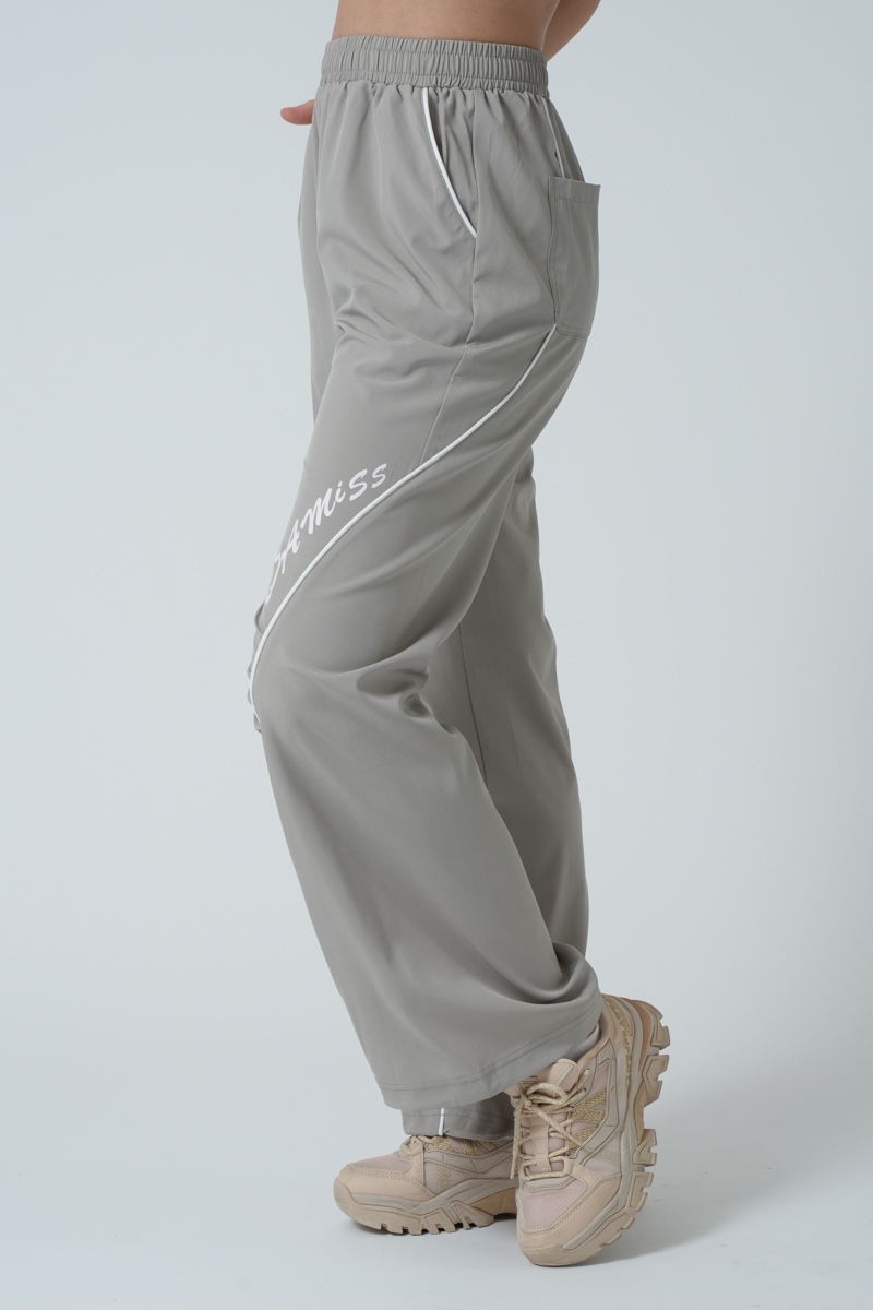 パイピングロングパンツ　ベージュ　1432-1417