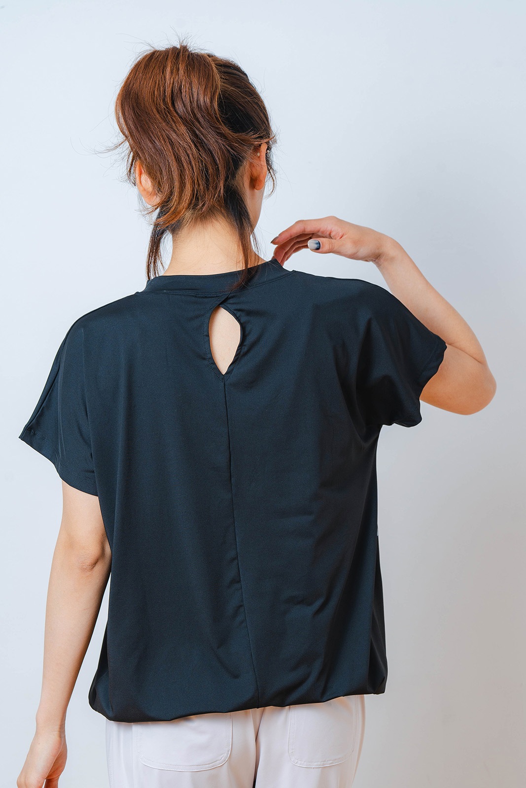 グラデーションテキスト Tシャツ ブラック 1534-1449