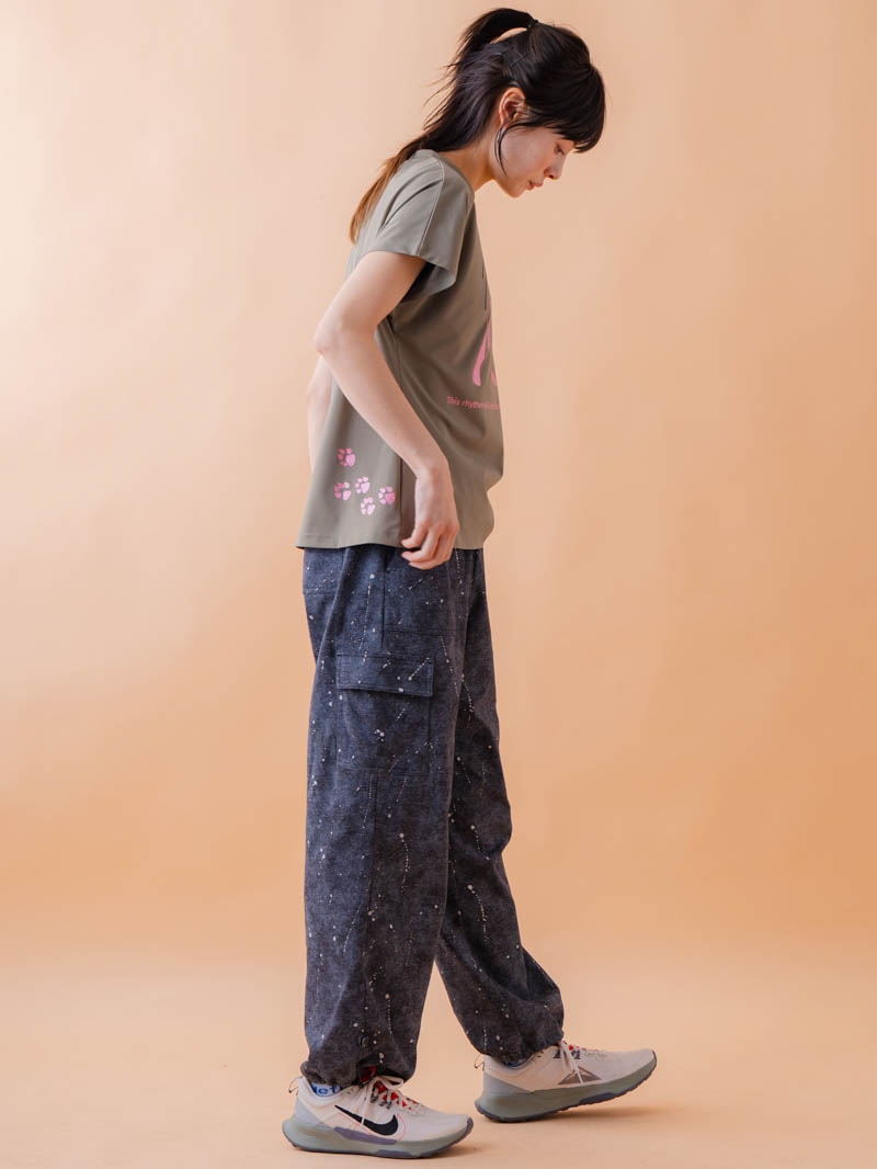 キャットテクスチャ Tシャツ カーキ 1534-1619