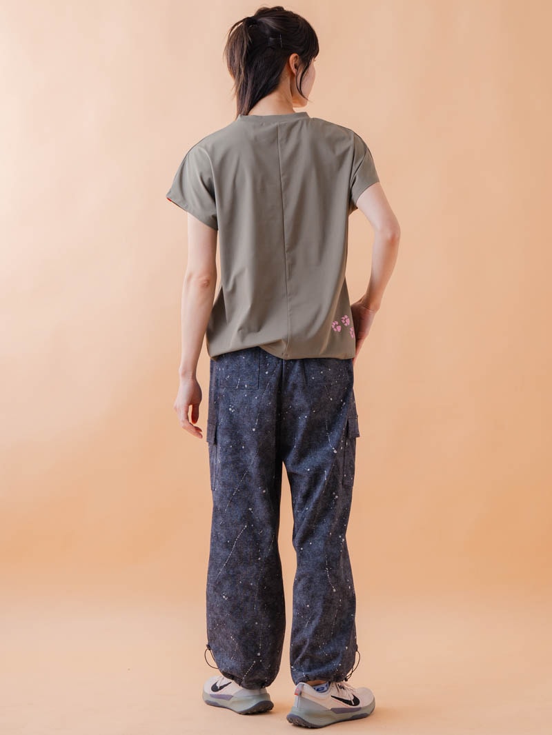 キャットテクスチャ Tシャツ カーキ 1534-1619