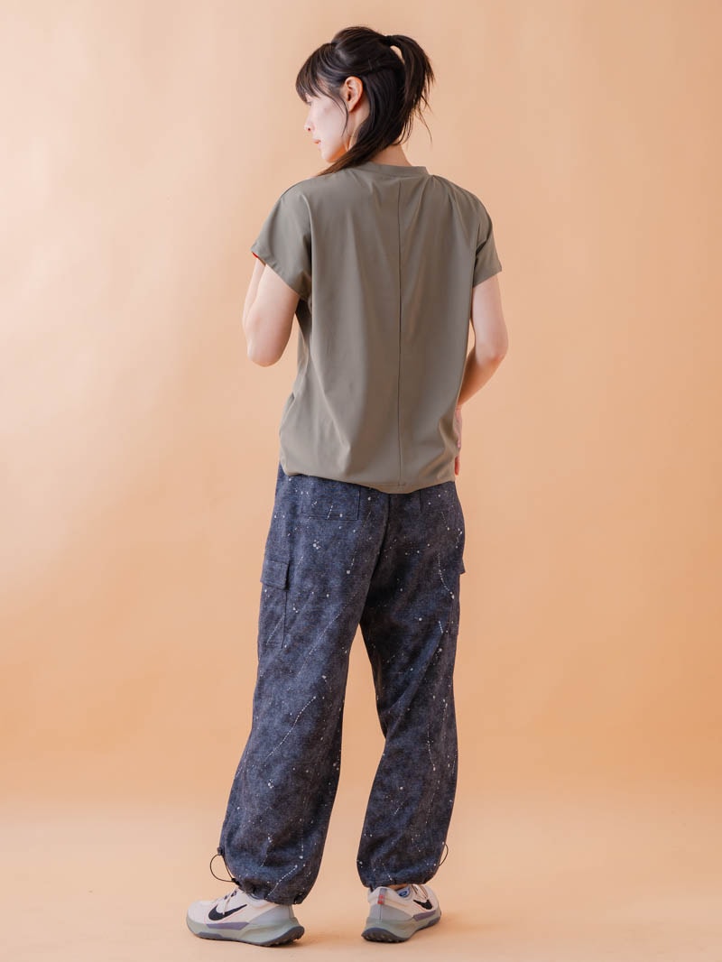 キャットテクスチャ Tシャツ カーキ 1534-1619