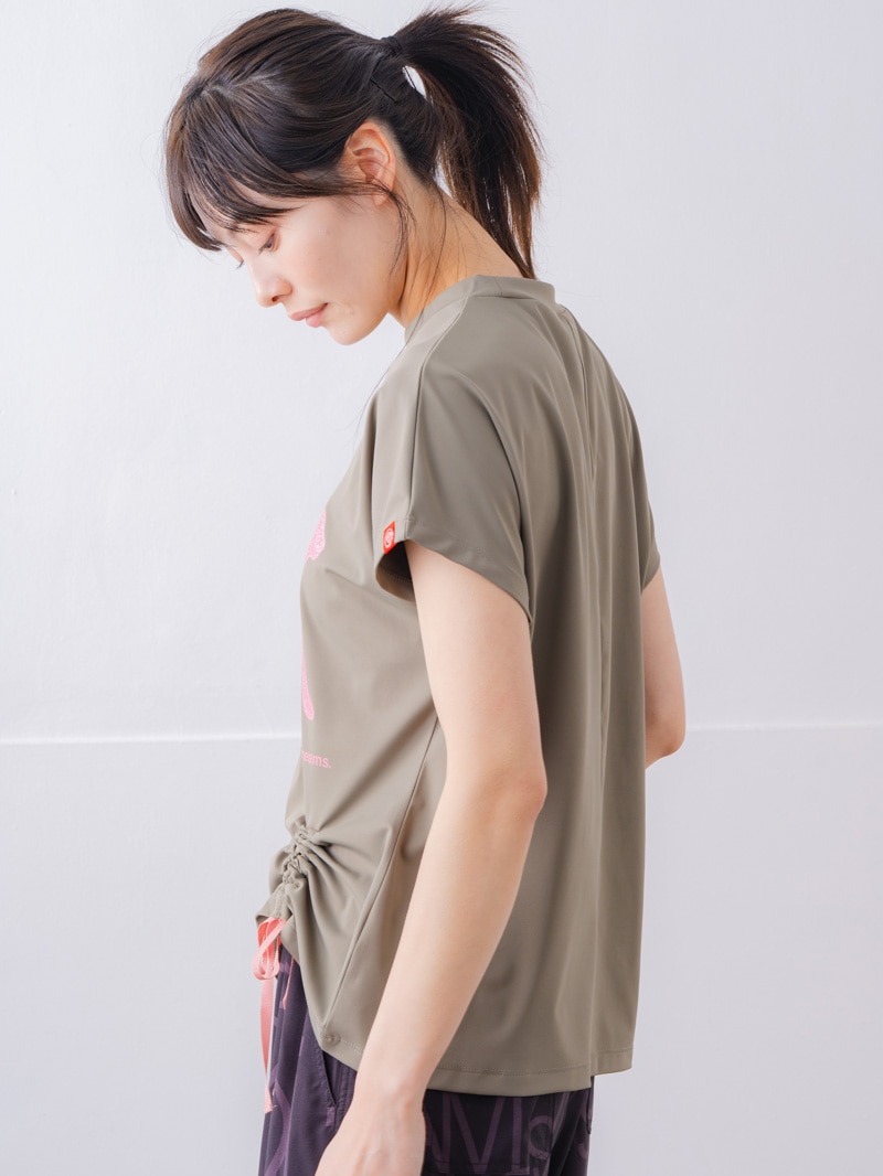 キャットテクスチャ Tシャツ カーキ 1534-1619