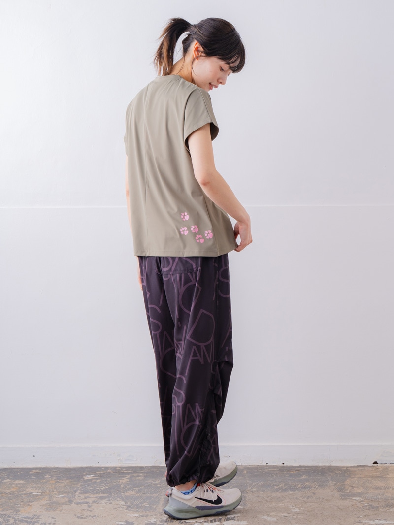 キャットテクスチャ Tシャツ カーキ 1534-1619