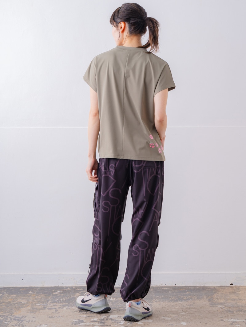 キャットテクスチャ Tシャツ カーキ 1534-1619