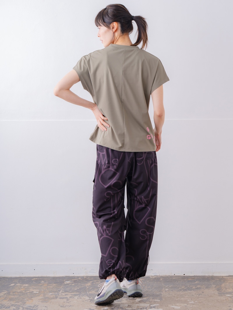 キャットテクスチャ Tシャツ カーキ 1534-1619