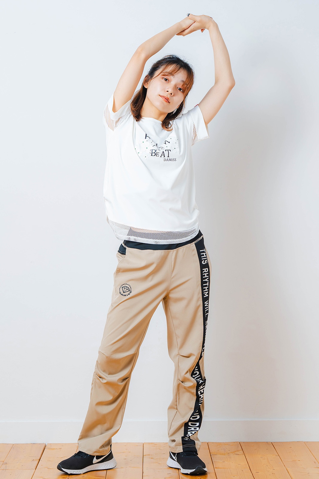 メッシュ フラワー Tシャツ ホワイト 1534-1450