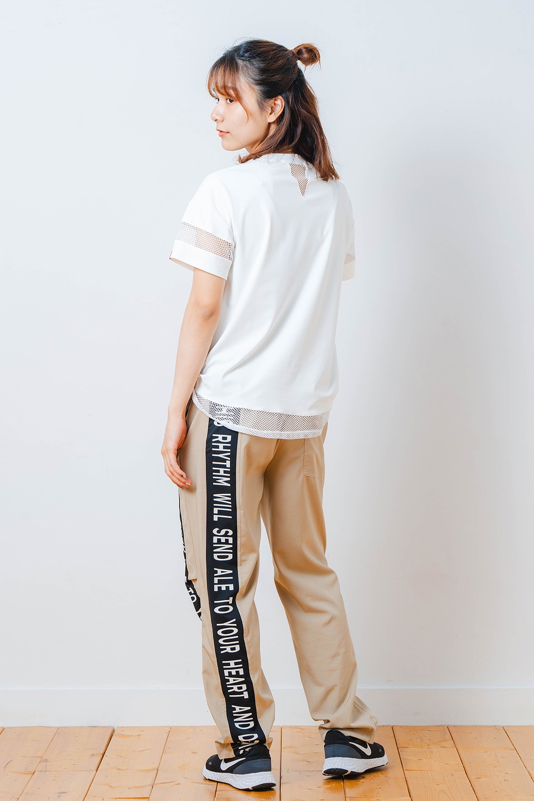 メッシュ フラワー Tシャツ ホワイト 1534-1450