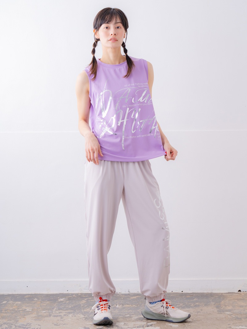 ブラッシュロゴ ワイド タンク ピンク 1533-1620