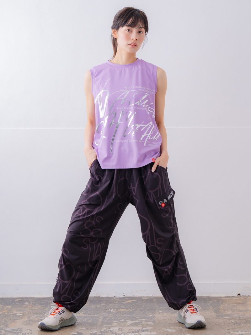 ブラッシュロゴ ワイド タンク ピンク 1533-1620