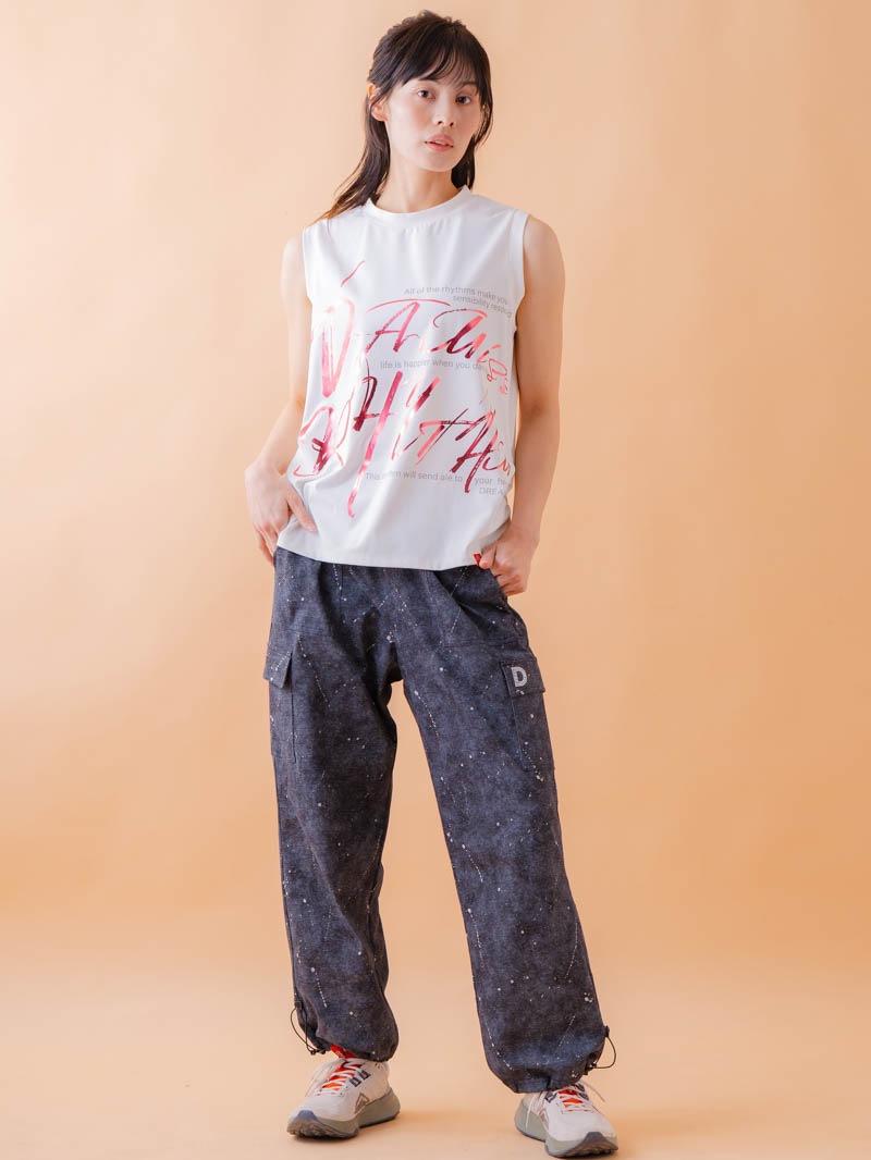 ブラッシュロゴ ワイド タンク ホワイト 1533-1620