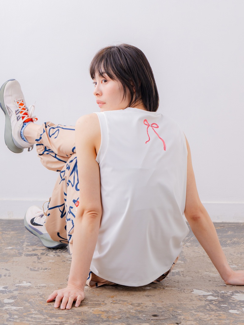 ブラッシュロゴ ワイド タンク ホワイト 1533-1620