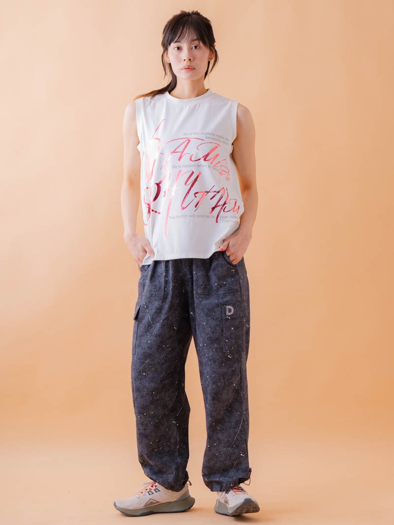 ブラッシュロゴ ワイド タンク ホワイト 1533-1620