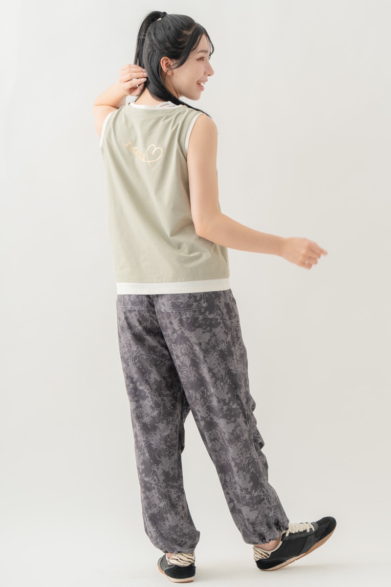 【先行割10％OFF】　ULTRA AIRY Mixカラーワイドパンツ ブラック 1632-1486【8/17まで】