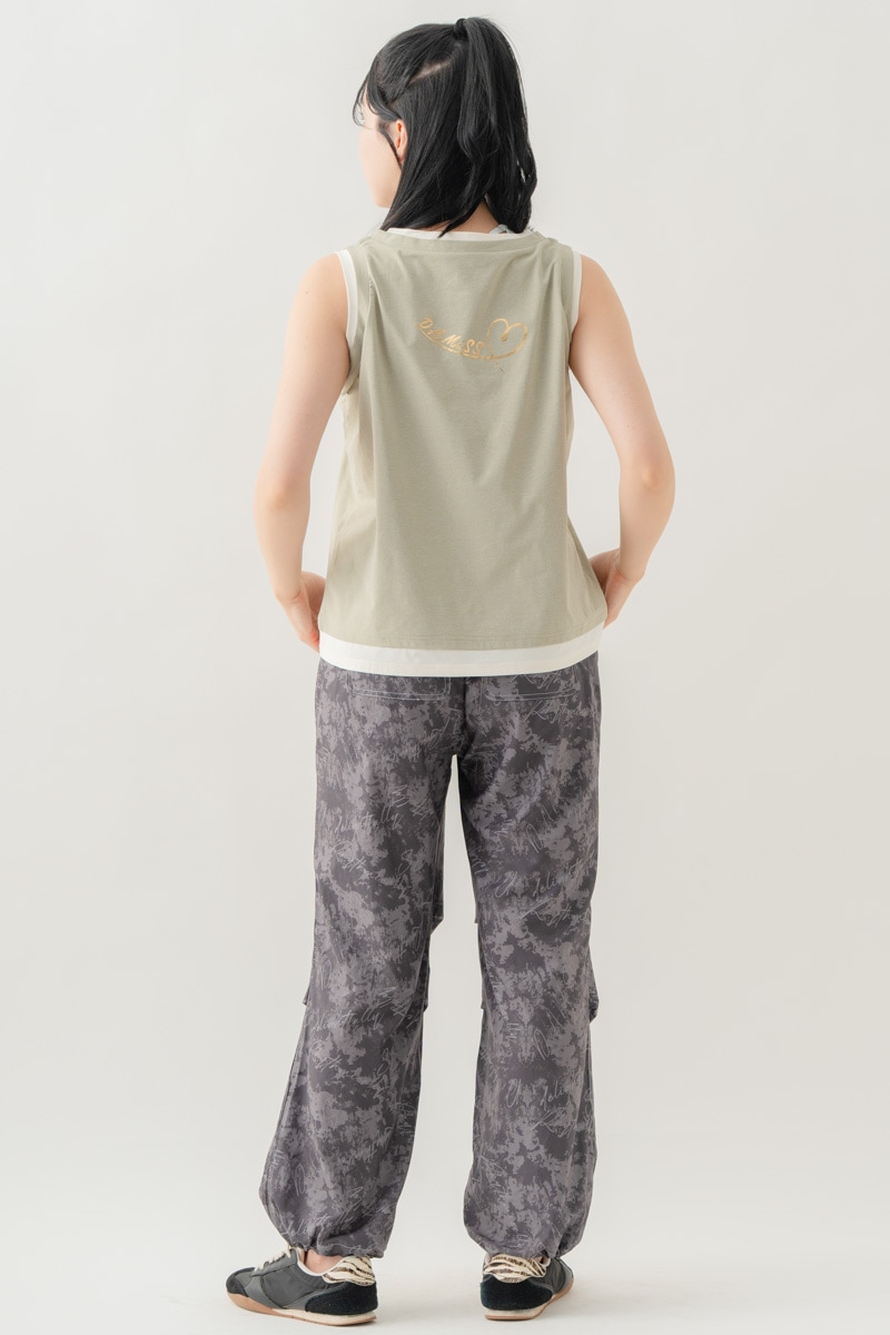 【先行割10％OFF】　ULTRA AIRY Mixカラーワイドパンツ ブラック 1632-1486【8/17まで】