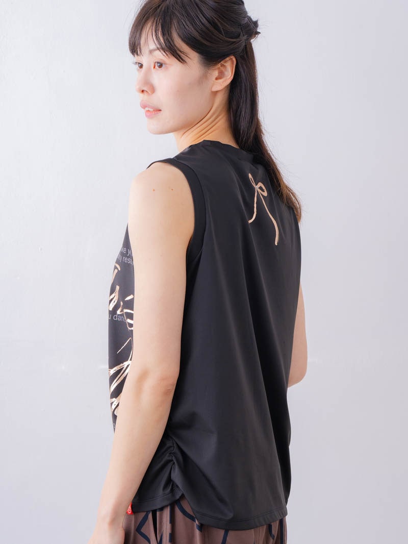 ブラッシュロゴ ワイド タンク ブラック 1533-1620