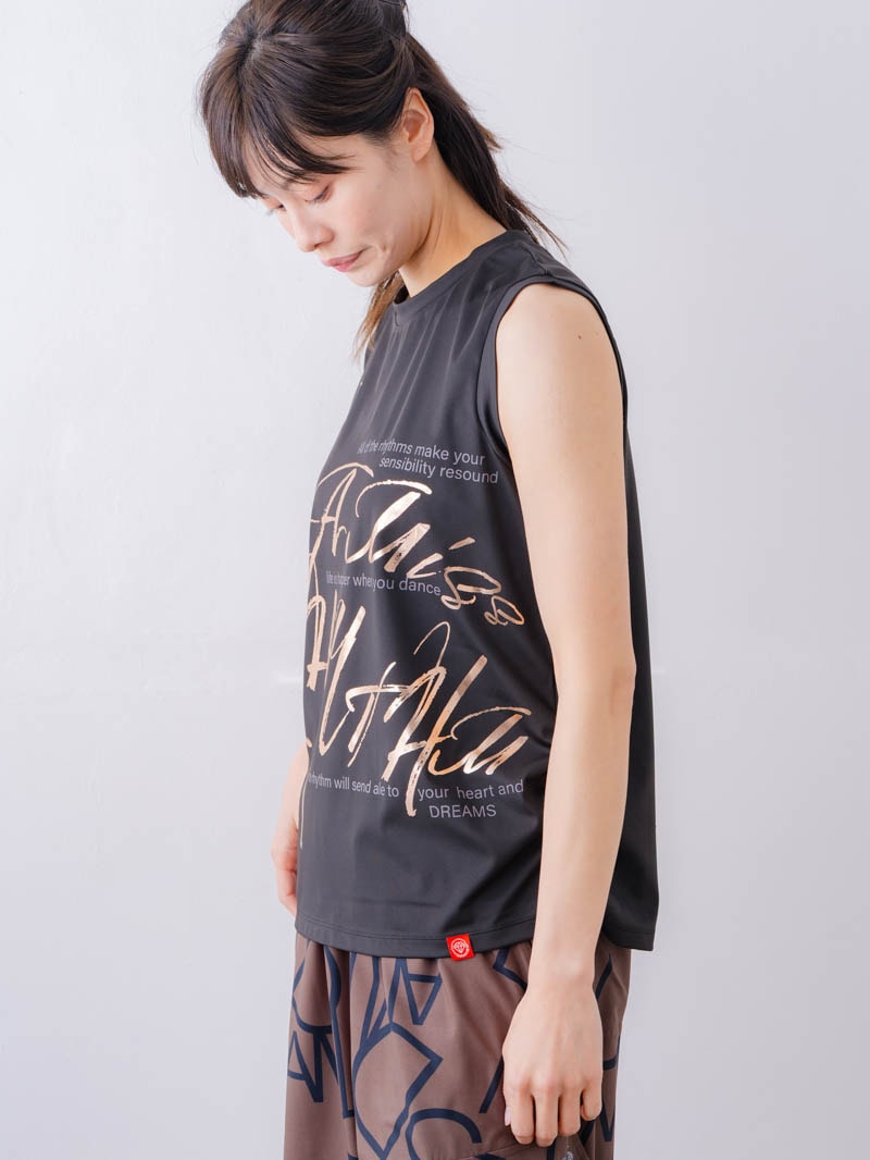 ブラッシュロゴ ワイド タンク ブラック 1533-1620