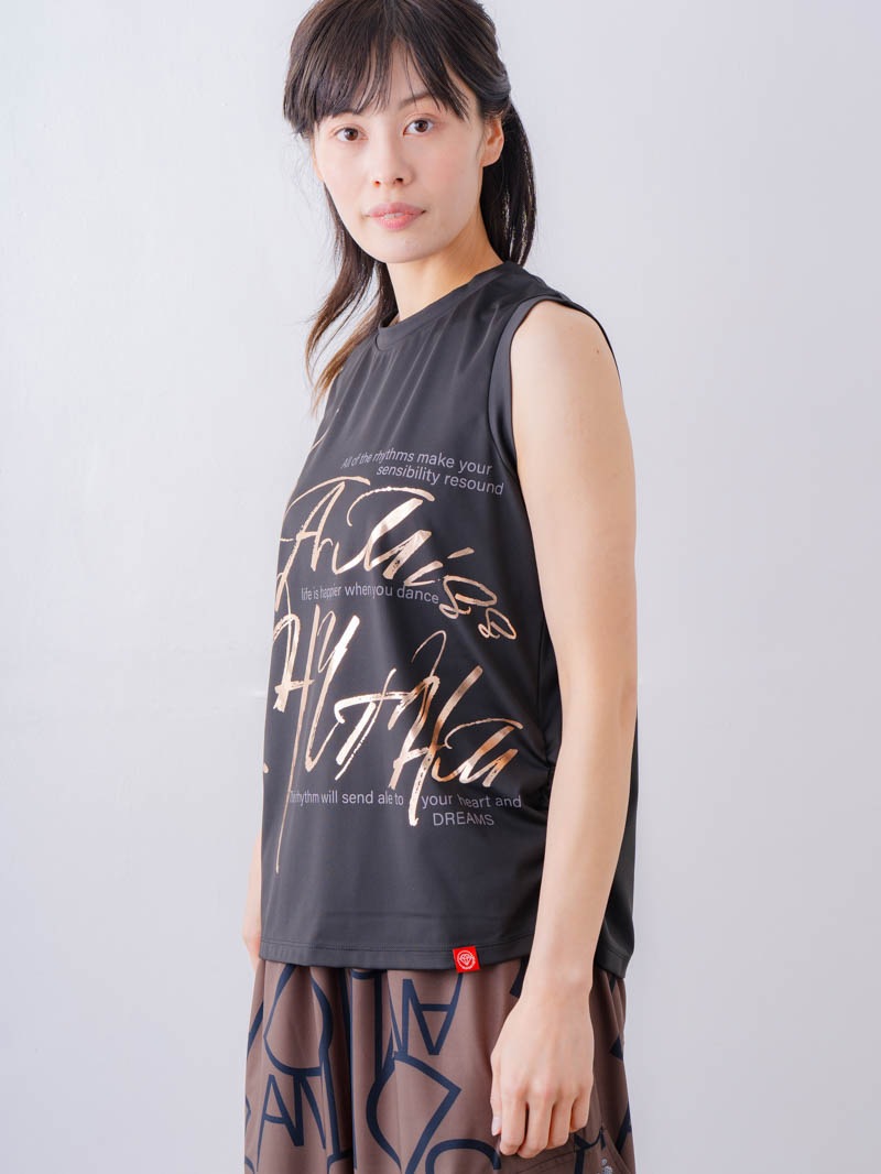 ブラッシュロゴ ワイド タンク ブラック 1533-1620