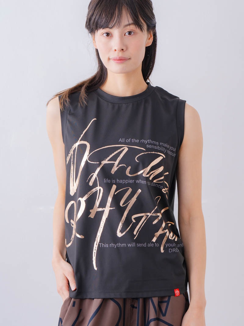 ブラッシュロゴ ワイド タンク ブラック 1533-1620