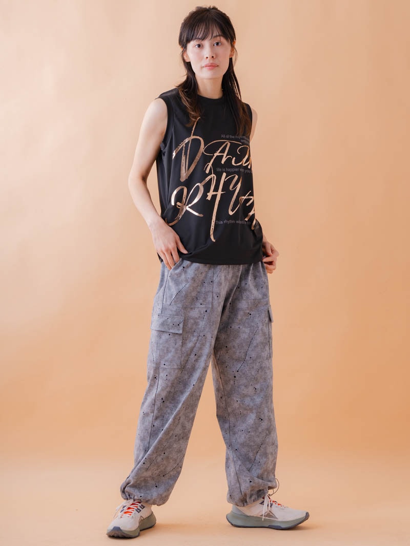 ブラッシュロゴ ワイド タンク ブラック 1533-1620