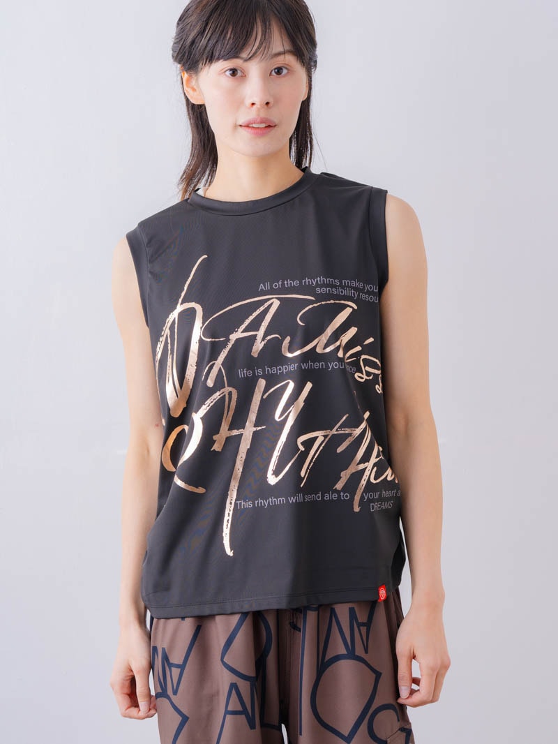 ブラッシュロゴ ワイド タンク ブラック 1533-1620