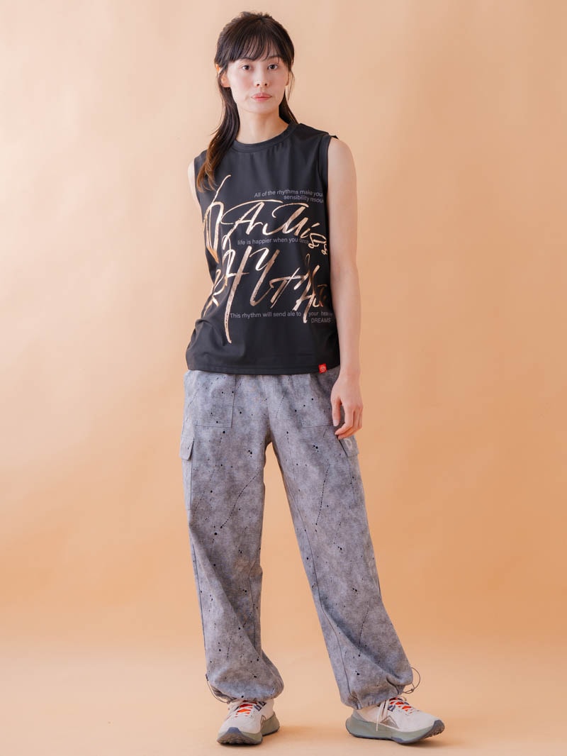 ブラッシュロゴ ワイド タンク ブラック 1533-1620