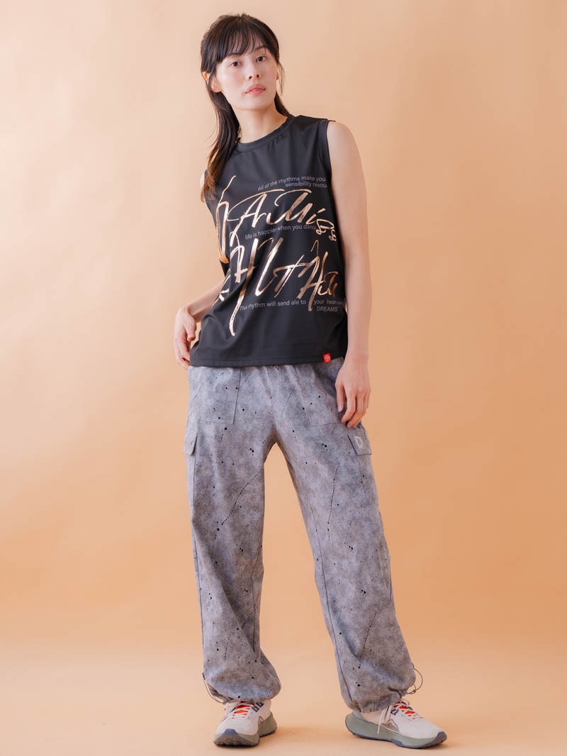 ブラッシュロゴ ワイド タンク ブラック 1533-1620