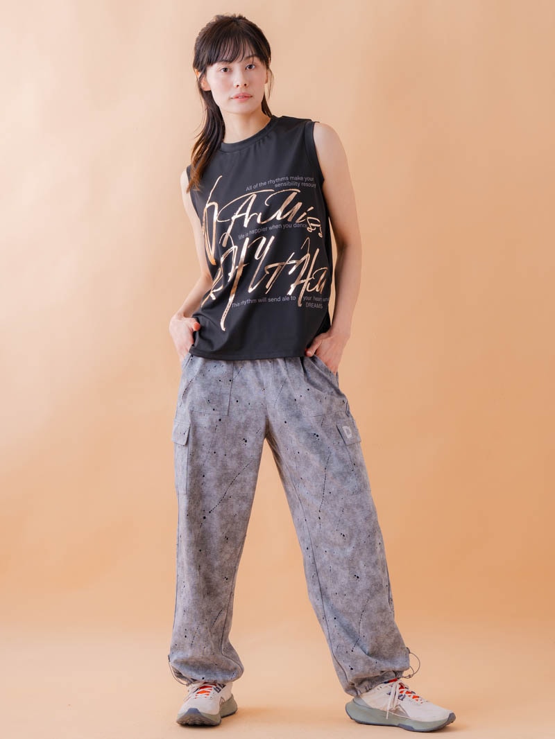 ブラッシュロゴ ワイド タンク ブラック 1533-1620