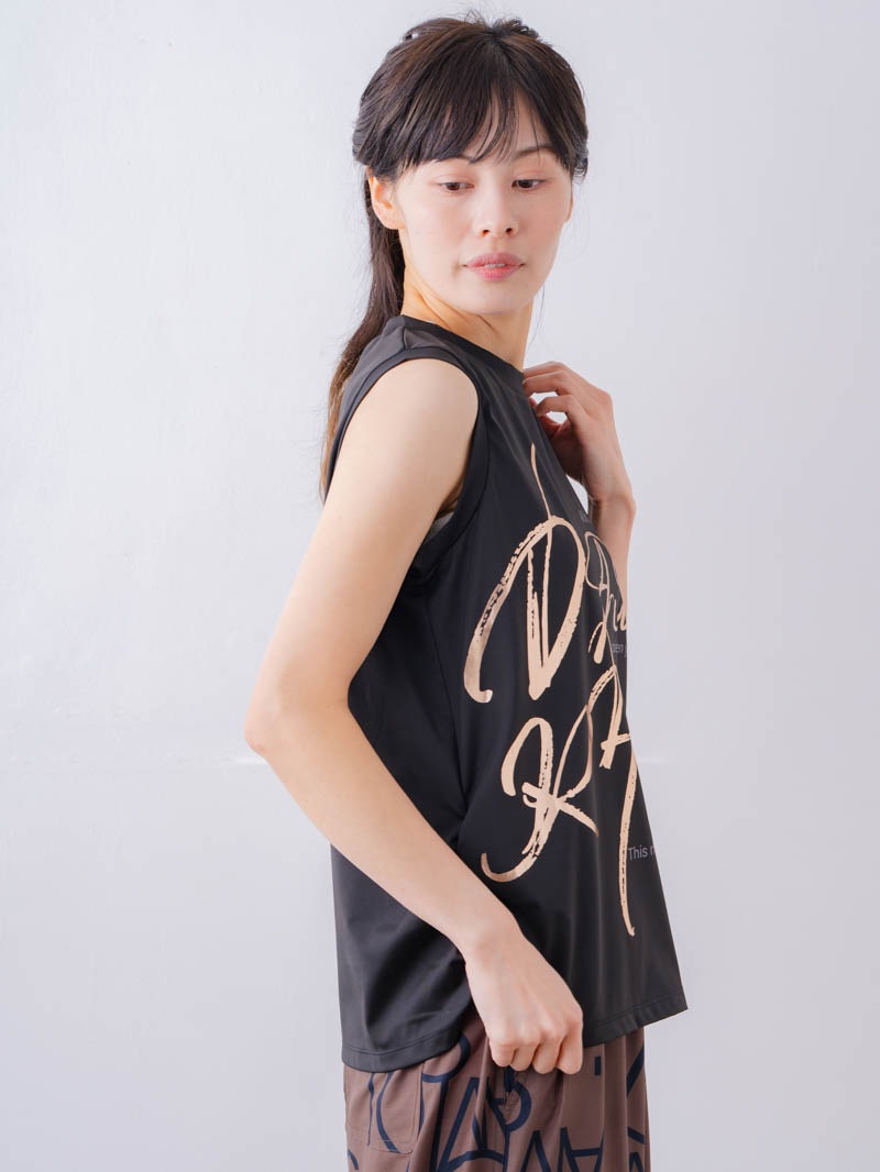 ブラッシュロゴ ワイド タンク ブラック 1533-1620