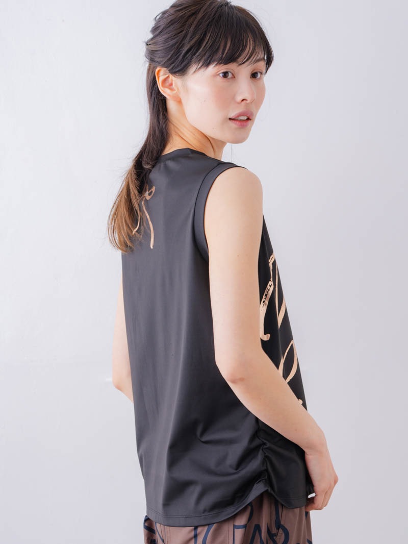 ブラッシュロゴ ワイド タンク ブラック 1533-1620