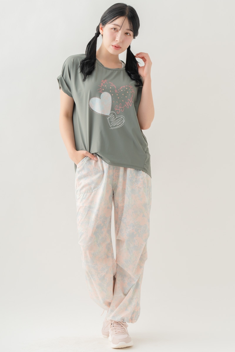 【先行割10％OFF】　ULTRA AIRY Mixカラーワイドパンツ ピンク 1632-1486【8/17まで】
