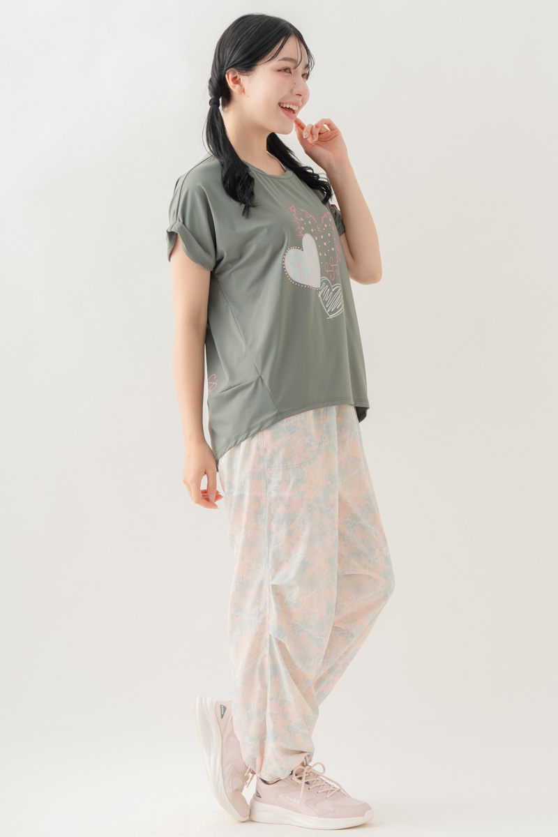 【先行割10％OFF】　ULTRA AIRY Mixカラーワイドパンツ ピンク 1632-1486【8/17まで】