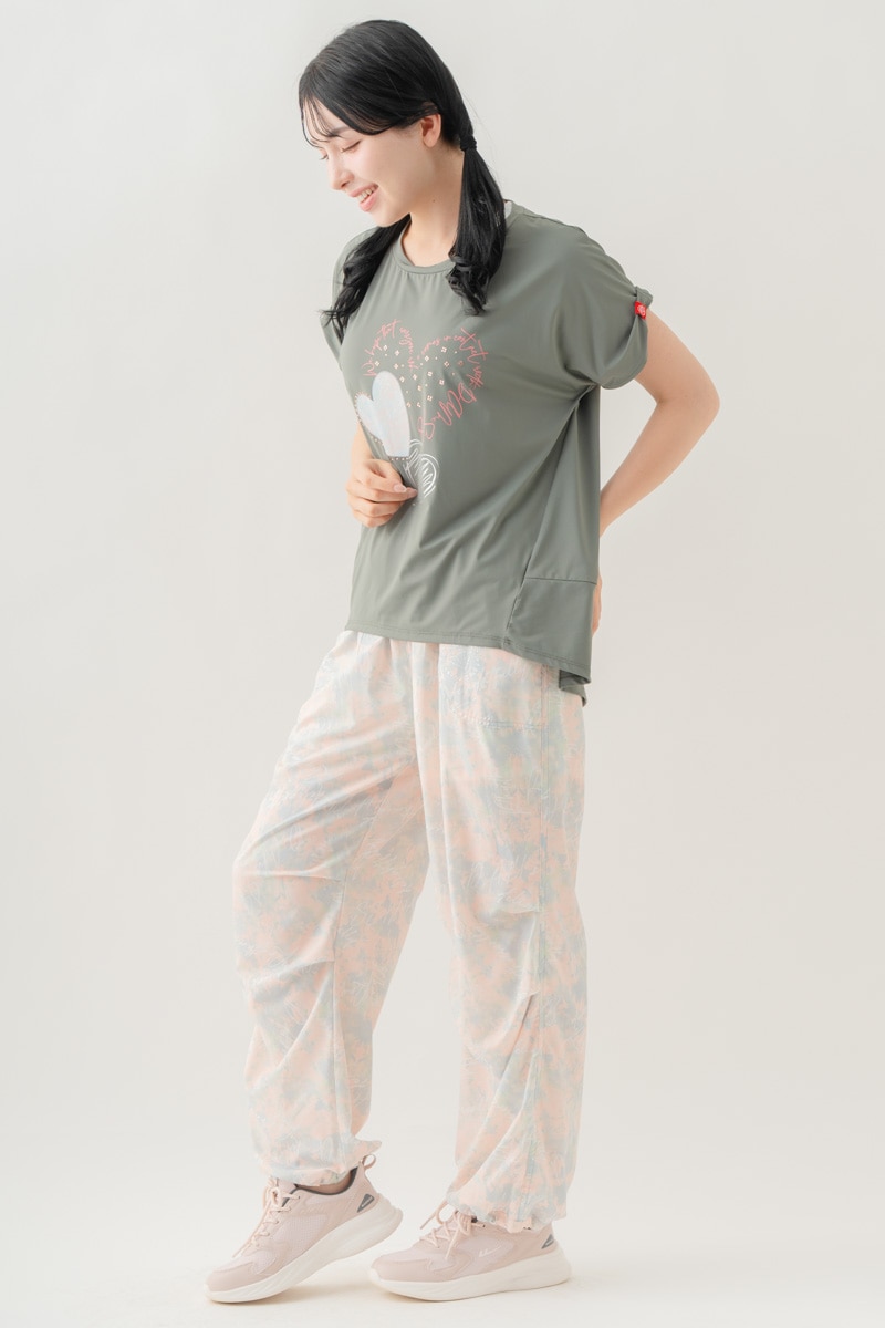 【先行割10％OFF】　ULTRA AIRY Mixカラーワイドパンツ ピンク 1632-1486【8/17まで】