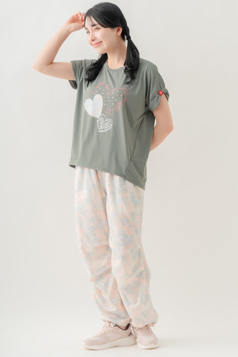 【先行割10％OFF】　ULTRA AIRY Mixカラーワイドパンツ ピンク 1632-1486【8/17まで】