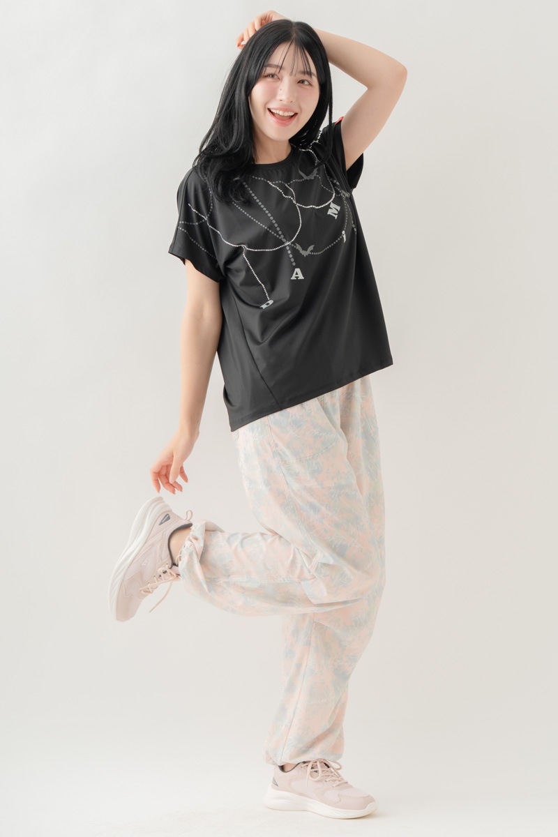 【先行割10％OFF】　ULTRA AIRY Mixカラーワイドパンツ ピンク 1632-1486【8/17まで】