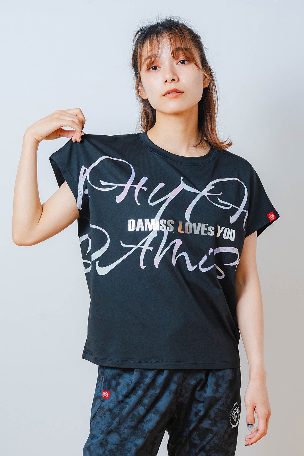 カラフルグラフィック Tシャツ ブラック 1534-1451