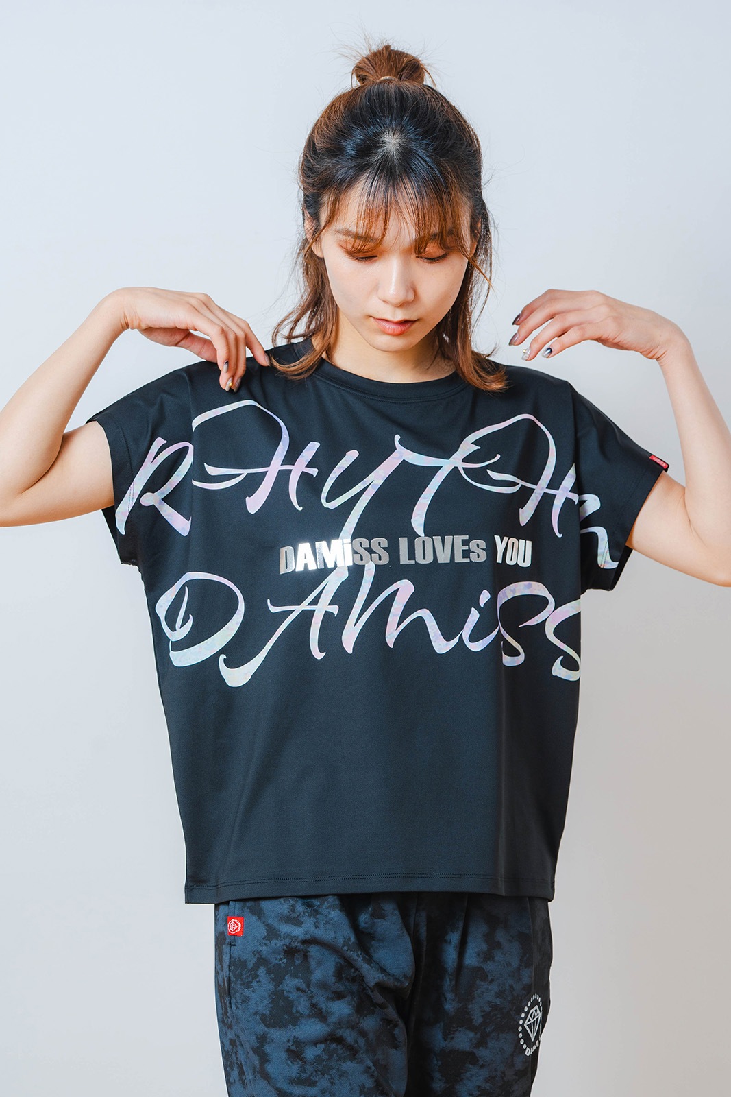 カラフルグラフィック Tシャツ ブラック 1534-1451