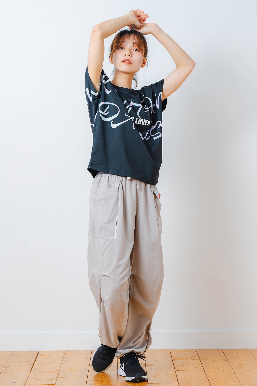 カラフルグラフィック Tシャツ ブラック 1534-1451