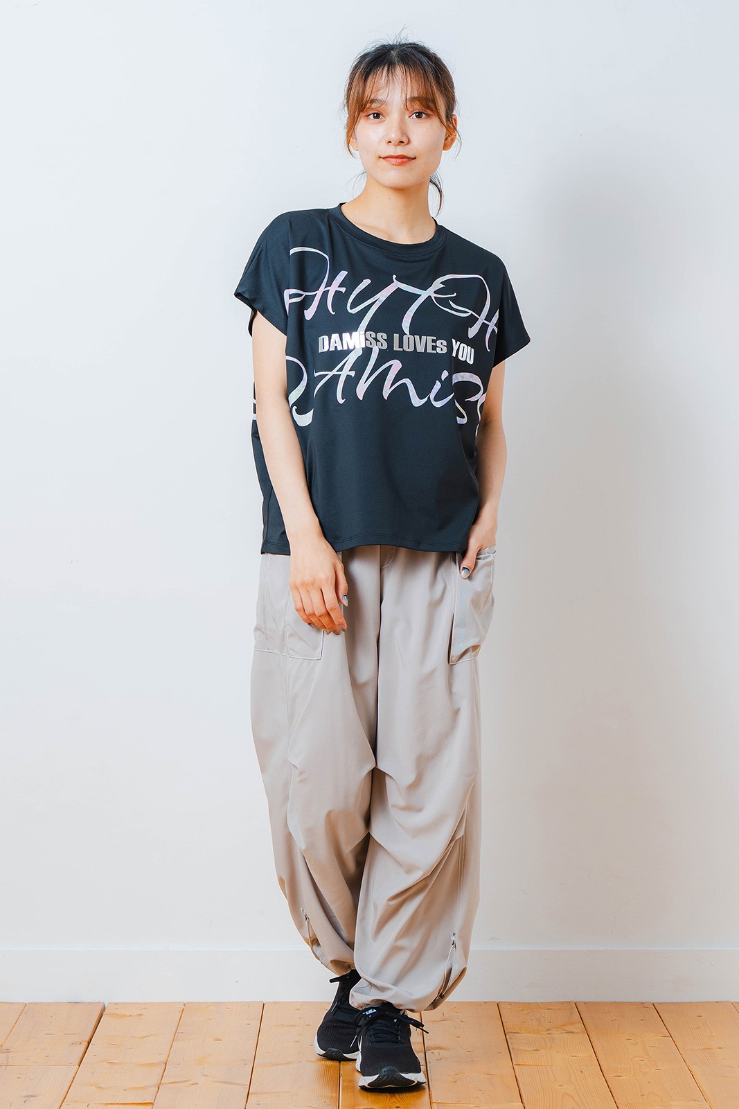 カラフルグラフィック Tシャツ ブラック 1534-1451